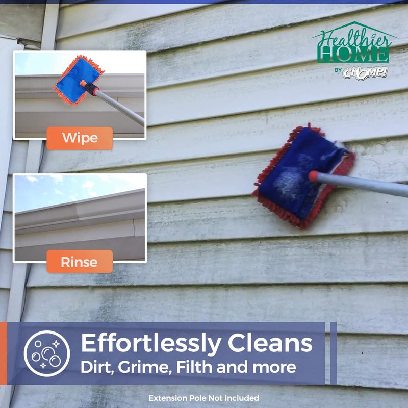 Chomp! Microfiber Gutter Cleaner Tool: Ultimate Gutter Cleaning Smop for All Types of Rain Gutters, Siding and Metal Trim - Instantly Clean Black Streaks, Mold, Mildew, Algae, Dirt and More - Image 3